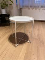 Table d’appoint blanche metal, Enlèvement, Comme neuf