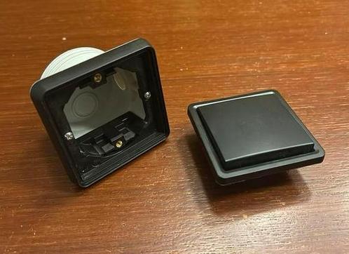 Niko Hydro IP55 schakelaar 2-polig zwart met inbouwkader, Doe-het-zelf en Bouw, Elektriciteit en Kabels, Nieuw, Schakelaar, Ophalen of Verzenden