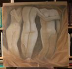 Erik Boone - groot werk in pastelkrijt - 80 x 80 cm, Ophalen