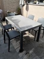 Tafel met 6 stoelen, Tuin en Terras, Ophalen, Gebruikt, Tuinset