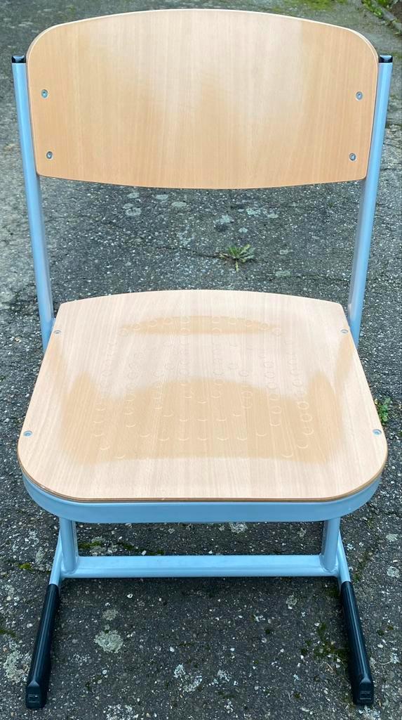 Verstelbare bureau- / school- / kantinestoel van ‘ASS’, Antiek en Kunst, Antiek | Meubels | Stoelen en Sofa's, Ophalen of Verzenden
