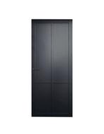 Zwarte binnendeur paneeldeur in stomp zonder glas, 200 à 215 cm, Bois, 80 à 100 cm, Enlèvement ou Envoi