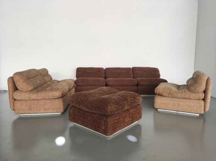 Kiitos vintage zetels door Ammannati & Vitelli 1970, Huis en Inrichting, Zetels | Zetels, Zo goed als nieuw, Hout, Stof, Ophalen of Verzenden