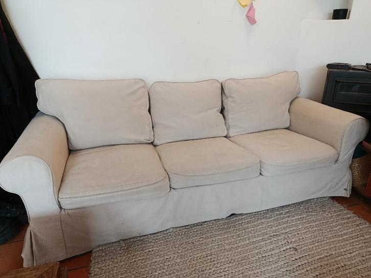 Fauteuil 3 places Ektorp, Maison & Meubles, Fauteuils, Utilisé, 125 cm ou plus, 75 à 100 cm, Enlèvement