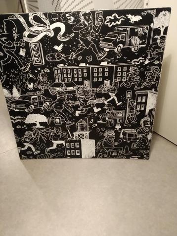 Grand tableau noir et blanc beschikbaar voor biedingen