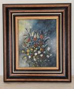 Schilderij " Bloemenboeket",  R. DE CORTE., Antiek en Kunst, Ophalen