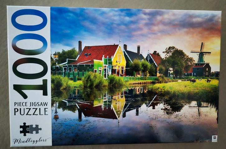 Puzzel Jigsaw 1.000 st. “Zaandam, Holland”, Hobby en Vrije tijd, Denksport en Puzzels, Zo goed als nieuw, Legpuzzel, 500 t/m 1500 stukjes
