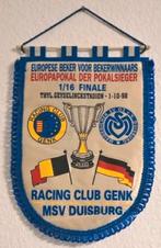 1998 KRC Genk msv duisburg unieke vintage voetbal vaandel, Enlèvement ou Envoi