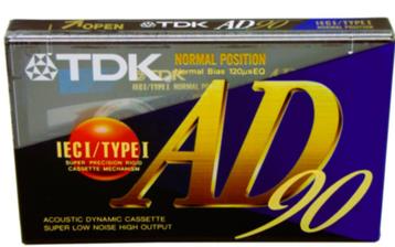 4 X Cassettebandjes TDK AD90 (Sealed)