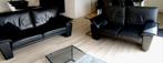 lederen salon, Huis en Inrichting, Zetels | Zetels, Ophalen, Gebruikt, Driepersoons, Leer