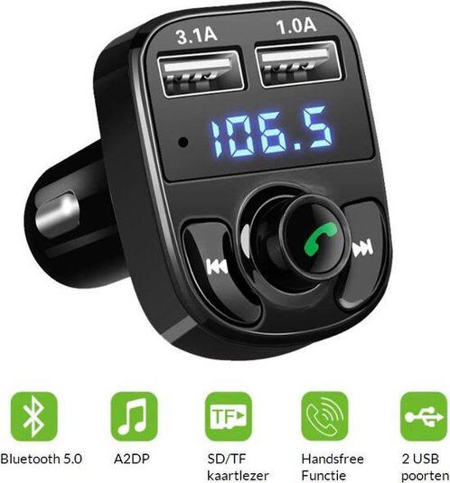 VeTech FM Transmitter Bluetooth v5.0, Auto diversen, Carkits, Nieuw, Ophalen