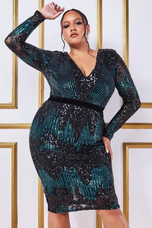 korte galajurk grote maat 46, 48 , 50 sale, Kleding | Dames, Gelegenheidskleding, Nieuw, Galajurk, Maat 46/48 (XL) of groter, Groen