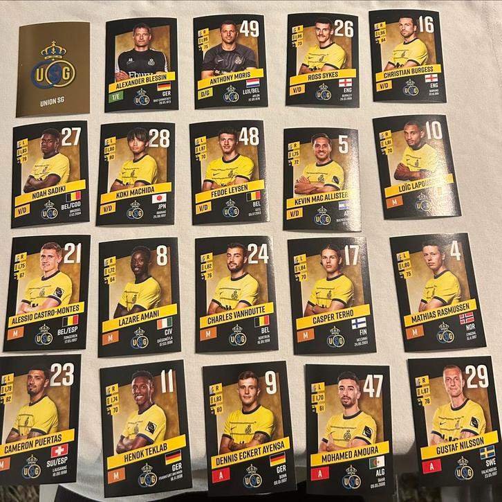 Panini pro league 23/24 Full set stickers Union ST Gillis, Hobby en Vrije tijd, Stickers en Plaatjes, Nieuw, Meerdere stickers