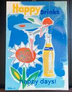 Reclamebord “Happy Drinks happy days!”, Verzamelen, Merken en Reclamevoorwerpen, Ophalen of Verzenden, Zo goed als nieuw, Reclamebord