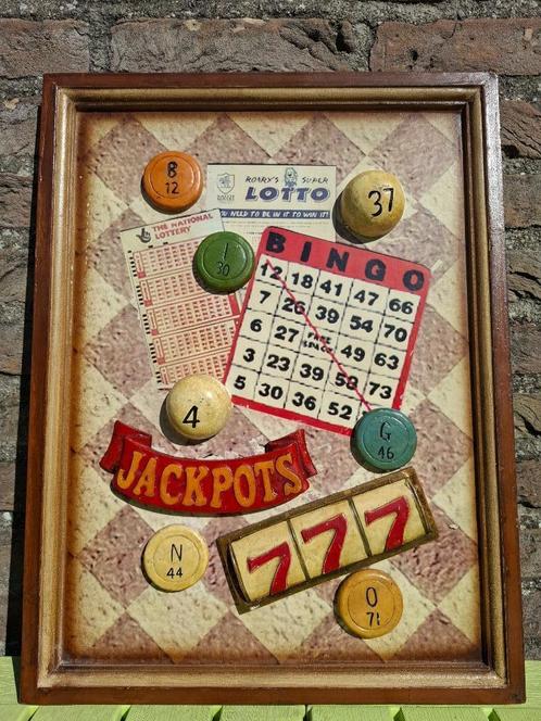 Houten pubbord Casino Jackpots lucky seven, Antiek en Kunst, Curiosa en Brocante, Ophalen of Verzenden