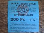 Voetbalticket Westerlo, Ophalen of Verzenden, Gebruikt