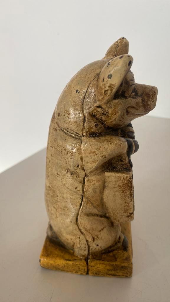 Spaarpot Missiebus Thrifty Varken gietijzer, Verzamelen, Spaarpotten, Ophalen of Verzenden