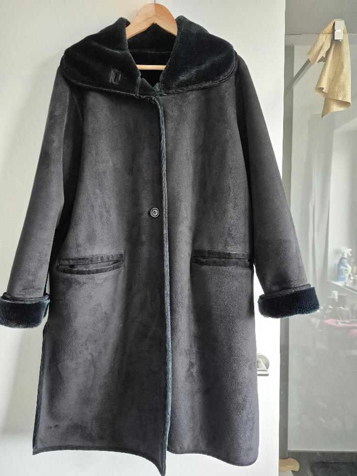 Damesmantel, Kleding | Dames, Jassen | Winter, Zo goed als nieuw, Maat 46/48 (XL) of groter, Zwart, Ophalen
