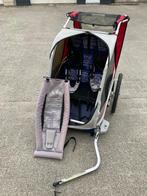 Fietskar 2 pers Chariot Corsaire XL (incl baby sling), Fietsen en Brommers, Ophalen, Gebruikt, Opvouwbaar, Thule / Chariot