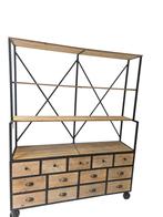 Boekenkast in industriële stijl, Huis en Inrichting, Kasten | Boekenkasten, Ophalen, Industrielle, Nieuw, Info@artdeco-bygwen.be