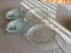 Glazen visset (14 stuks), Ophalen, Zo goed als nieuw, Glas, Bord(en)