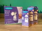 Set manuele borstkolf en 3 melkflessen van Lansinoh, Kinderen en Baby's, Babyvoeding en Toebehoren, Ophalen, Zo goed als nieuw