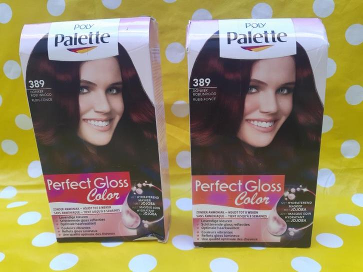 Haarkleuring Poly Palette - 389 Donker Robijnrood, Handtassen en Accessoires, Uiterlijk | Haarverzorging, Nieuw, Overige typen