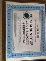 Waardebon bezoek stadion Club Brugge., Tickets en Kaartjes, Drie personen of meer, Cadeaubon, Arrangement, Overige typen