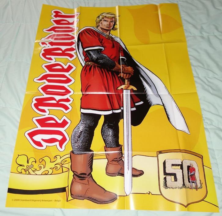 Deurposter De rode ridder (2009)., Boeken, Stripverhalen, Zo goed als nieuw, Eén stripboek, Ophalen of Verzenden