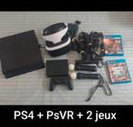 PS4+PS VR Compleet pakket en games, Games en Spelcomputers, Ophalen of Verzenden, Zo goed als nieuw, Original, Met 3 controllers of meer