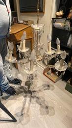 Grand lustre a pampilles, Maison & Meubles, Enlèvement, Comme neuf, Verre