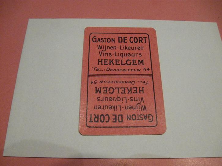 Oude losse speelkaart Likeuren De Cort , Hekelgem (3), Verzamelen, Speelkaarten, Jokers en Kwartetten, Zo goed als nieuw, Speelkaart(en)