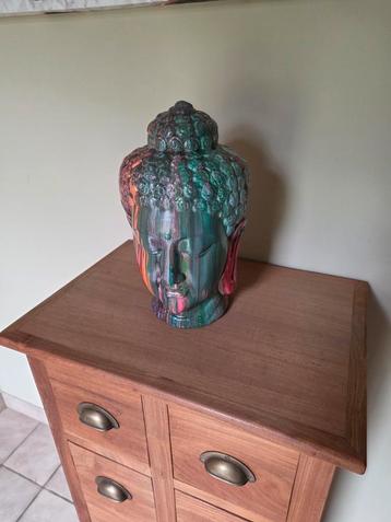 Prachtig boeddha hoofd  (beeld),eyecatcher 30cm hoog beschikbaar voor biedingen