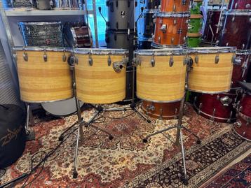 Ludwig Blue/Olive Badge "Butcher Block" Concert Toms, Musique & Instruments, Batteries & Percussions, Enlèvement, Ludwig