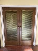 Double porte en bois battante verre teinté, Bricolage & Construction, 150 à 225 cm, Autres types, Bois, Utilisé