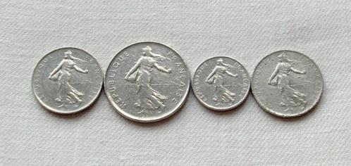France - lot de 4 pieces -  1969/73/76/77 - Semeuse -TTB, Timbres & Monnaies, Monnaies | Europe | Monnaies non-euro, Série, France