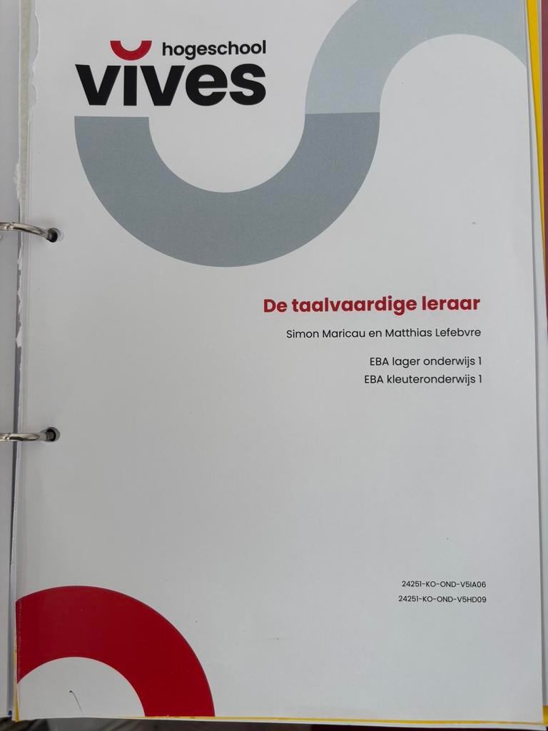 De taalvaardige leraar ( kleuteronderwijs), Ophalen, Zo goed als nieuw, Hogeschool