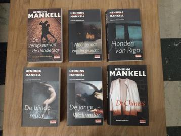 Set van 6 misdaadromans van Henning Mankell