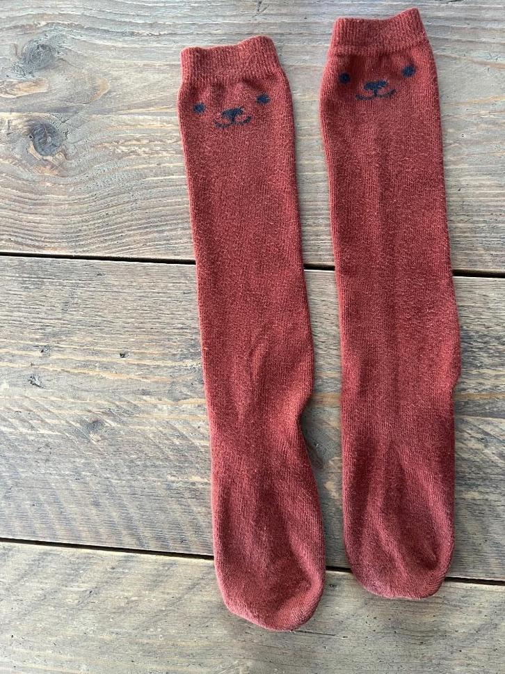 FILOU, (licht)blauwe bruine+ nieuw grijze kniekousen 28 - 31, Kinderen en Baby's, Kinderkleding | Schoenen en Sokken, Gebruikt