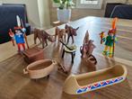 Playmobil Indianen wigwams kookpot en kano – 3252, Ophalen of Verzenden, Gebruikt