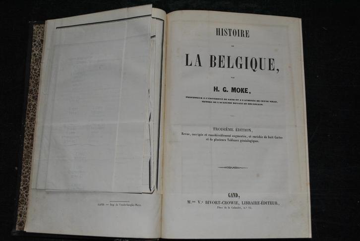 MOKE Histoire de la Belgique + Arbre généalogique Bivort sd, Boeken, Geschiedenis | Nationaal, Gelezen, 19e eeuw, Ophalen of Verzenden