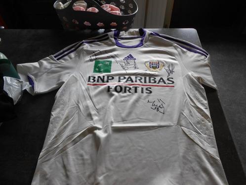 Maillot RSC Anderlecht 2008 signé 100 ans du RSCA, Collections, Articles de Sport & Football, Utilisé, Maillot, Enlèvement ou Envoi