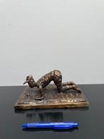 Antieke bronzen golfer, Antiek en Kunst, Ophalen, Brons