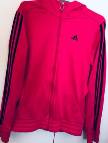 Adidas roze trainingsvest sportvest met kap , 176 (16 jaar) beschikbaar voor biedingen