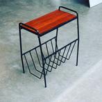 Table basse d'appoint porte-revues Vintage 60's Palissandre, Maison & Meubles, Enlèvement ou Envoi, Comme neuf