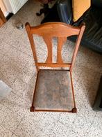 6 massief houten stoelen met stoffen zitting., Ophalen