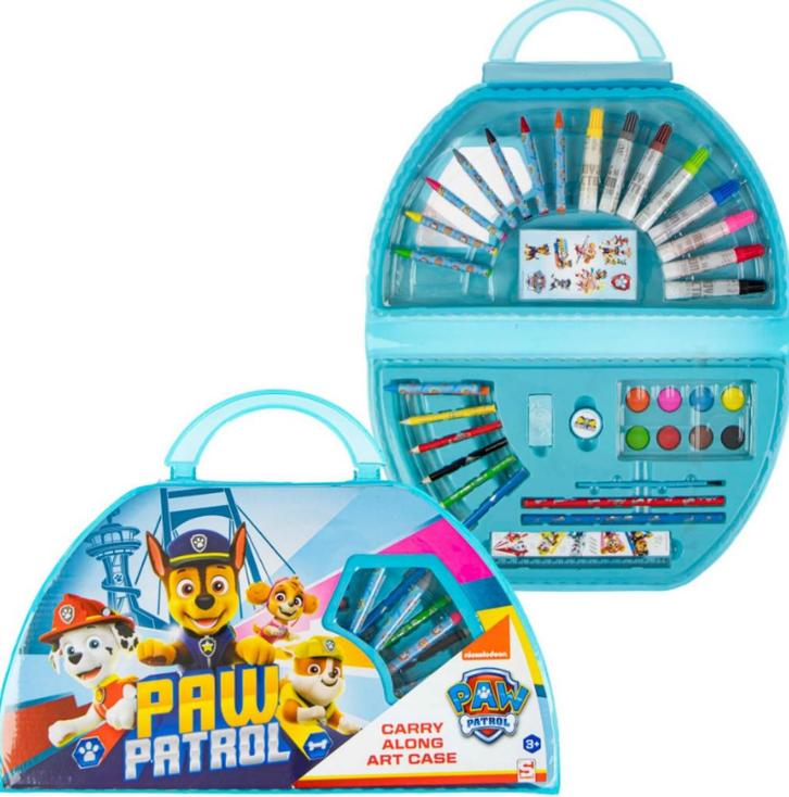 SALE | Paw Patrol Tekenkoffer - 50 Delig - Nickelodeon, Kinderen en Baby's, Speelgoed | Educatief en Creatief, Nieuw, Knutselen