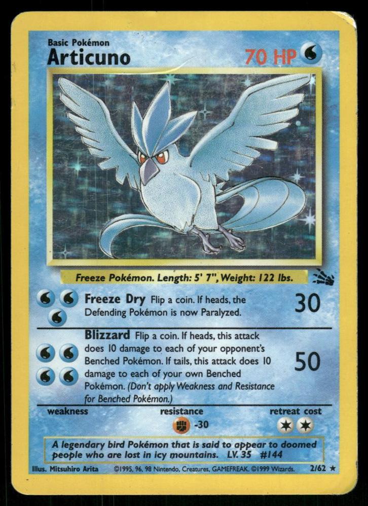 Articuno 2/62 - Fossil (Fair), Hobby en Vrije tijd, Verzamelkaartspellen | Pokémon, Gebruikt, Verzenden