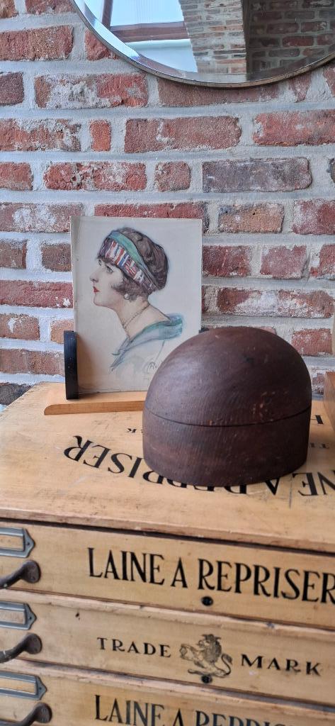 Antieke houten hoedenmal, Antiek en Kunst, Curiosa en Brocante, Ophalen of Verzenden