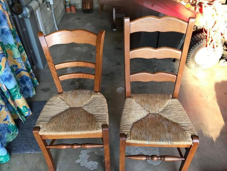 Stoelen in Louis XV-stijl, massief eikenhout, Antiek en Kunst, Antiek | Meubels | Stoelen en Sofa's, Ophalen